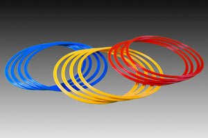 KwikGoal Deluxe Speed Rings In Blue, Yellow & Red