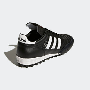 Adidas Mundial Team Turf Black Soccer Cleat, Leather Upper, Rubber Studs, Side View