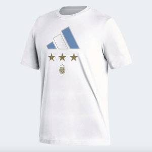 Tee-shirt des vainqueurs de l'Argentine 2022 - Adulte blanc