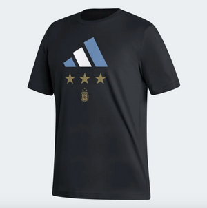 Tee-shirt des vainqueurs de l'Argentine 2022 - Adulte noir