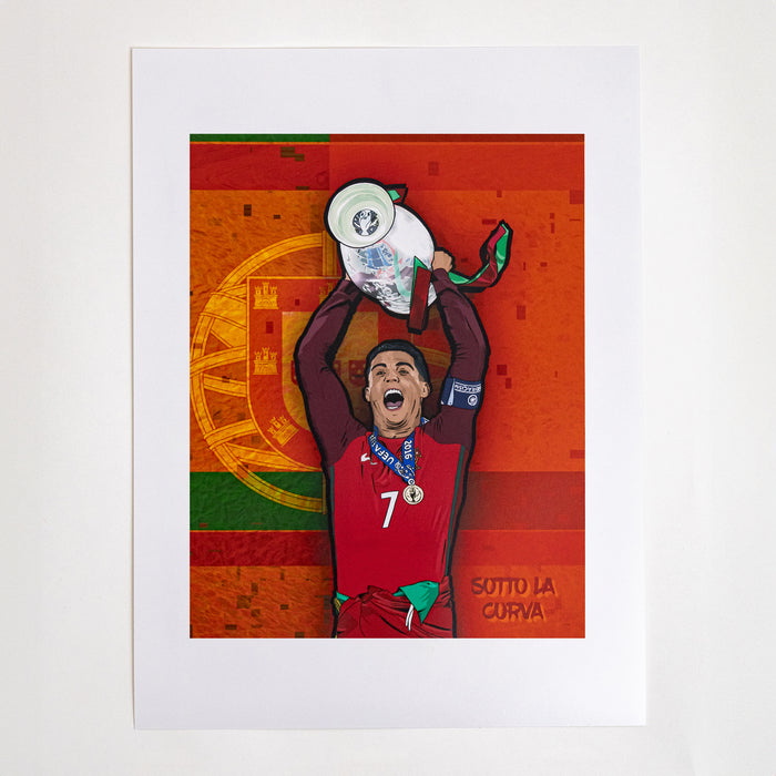 C. Ronaldo Portugal Euro Cup Winner Poster