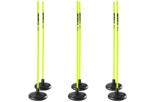 Bâtons d'entraînement KwikGoal Premier Green, base en caoutchouc