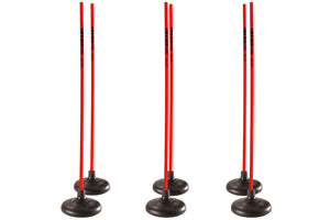 Bâtons d'entraînement KwikGoal Premier Red, base en caoutchouc