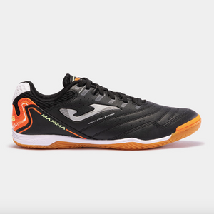 Joma Maxima Indoor Soccer Futsal Shoes - Black/Orange