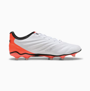 Puma King Pro FG Soccer Cleats - White/Orange