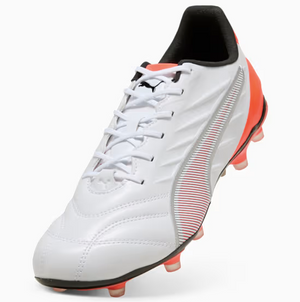 Puma King Pro FG Soccer Cleats - White/Orange