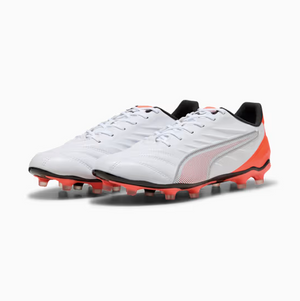 Puma King Pro FG Soccer Cleats - White/Orange