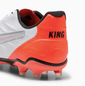 Puma King Pro FG Soccer Cleats - White/Orange