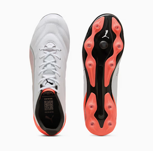 Puma King Pro FG Soccer Cleats - White/Orange
