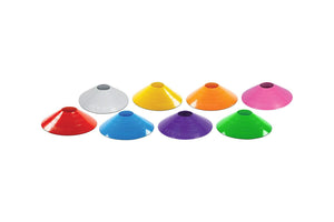 KwikGoal Small Disc Cones in Pink/Purple/White/Blue/Red/Orange/Yellow/Green